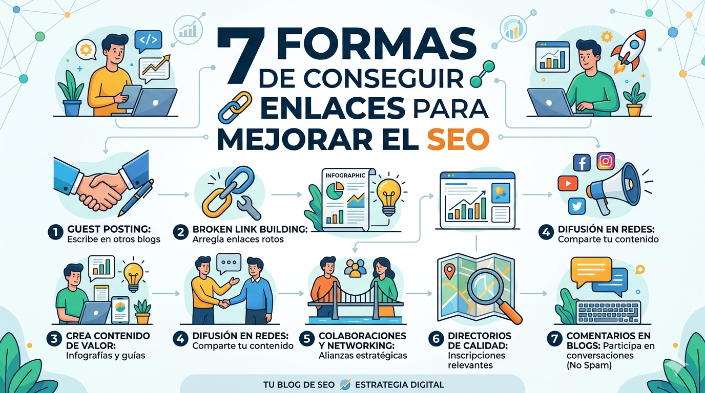 7 formas de conseguir enlaces para mejorar el SEO